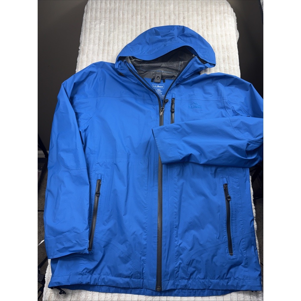 LL Bean Jacket TEK Men L Reg 290583 Trail Model Rain Hiking Outdoor‎ Waterproof